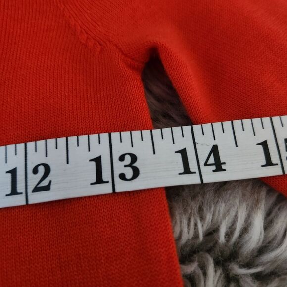 J. Crew Long Sleeve Button Down Cardigan Sweater Orange with Gold Buttons XXXS - Picture 6 of 10
